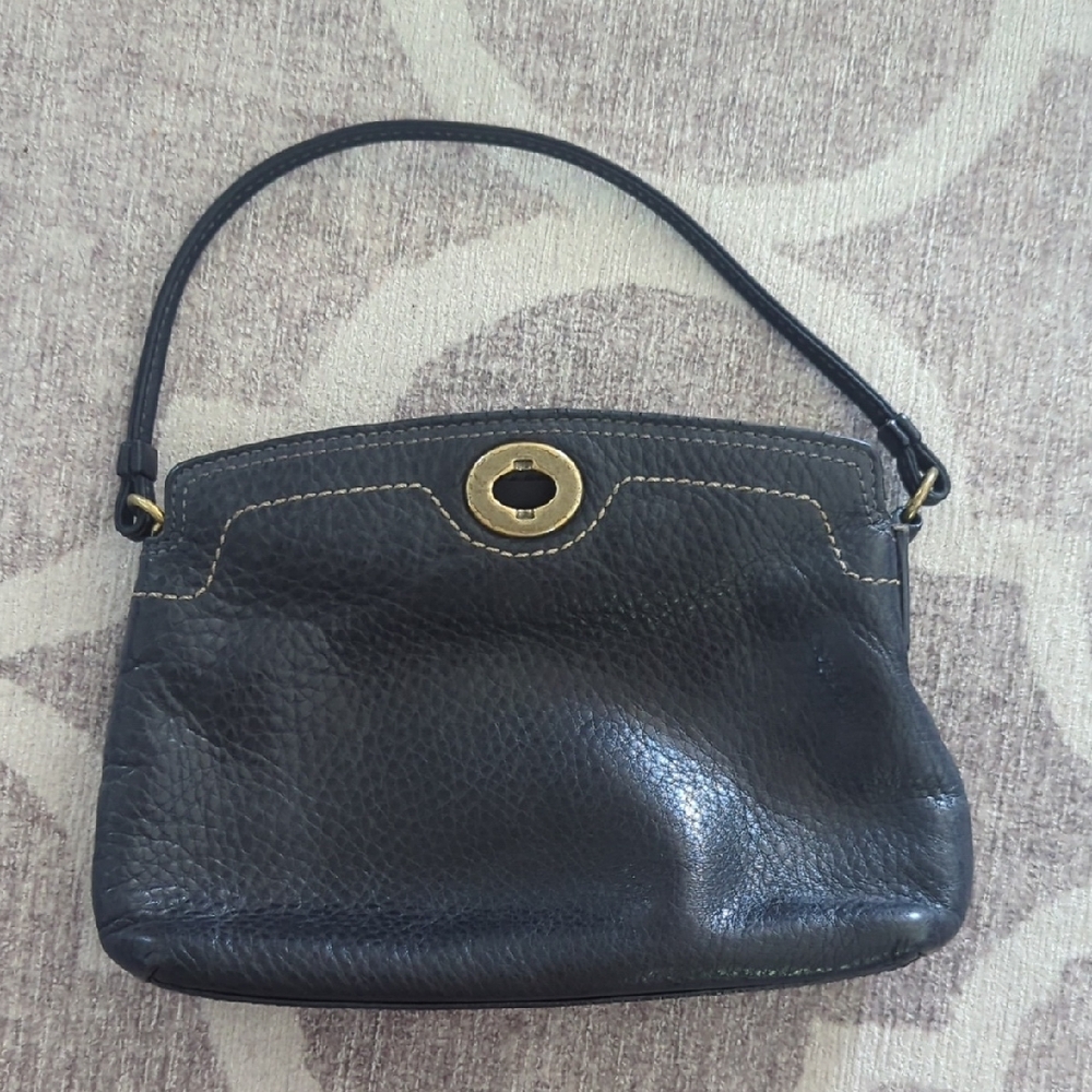 Classic Hampton Coach Black Pebbled Leather Mini Bag - Picture 3 of 8